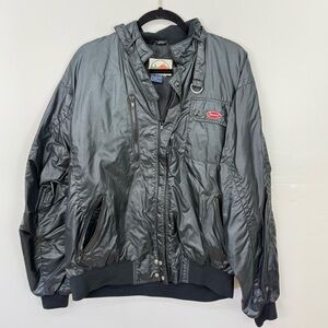 Peterbilt Vintage Sleek Black Bomber Windbreaker Jacket